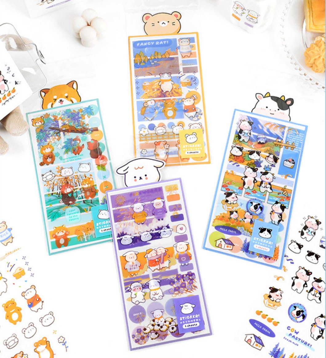 Kawaii toploader deco sticker sheet